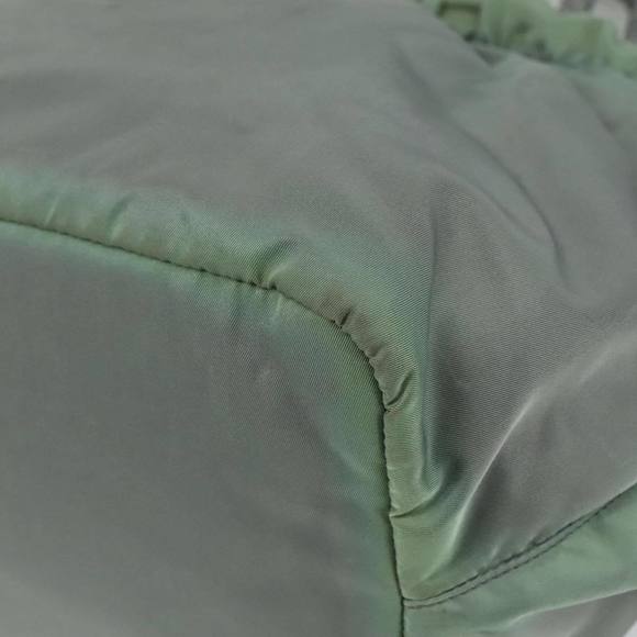 PRADA Hand Bag Nylon 2way Green Gold Auth 104393 - Picture 15 of 16